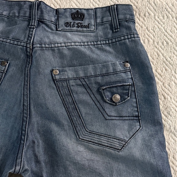 Vintage Old Skool Blue Men's Straight Jeans Size 36 - Picture 7 of 11